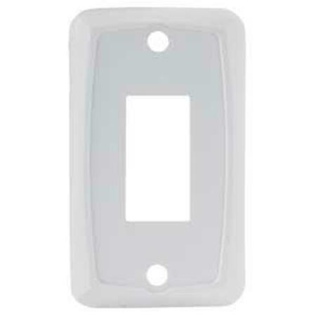 JR PRODUCTS Single Switch Plate White J45-12845